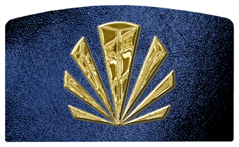 DACRO-602-GD-SH-BL Gold Sunburst Shimmer Blue